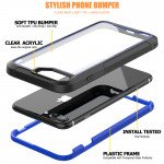 Wholesale iPhone SE2020 / 8 / 7 / 6S Clear Dual Defense Case (Blue)